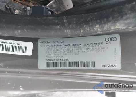 2016 Audi A7 3.0T Premium Plus from USA, damaged, VIN WAU2GAFC0GN100380